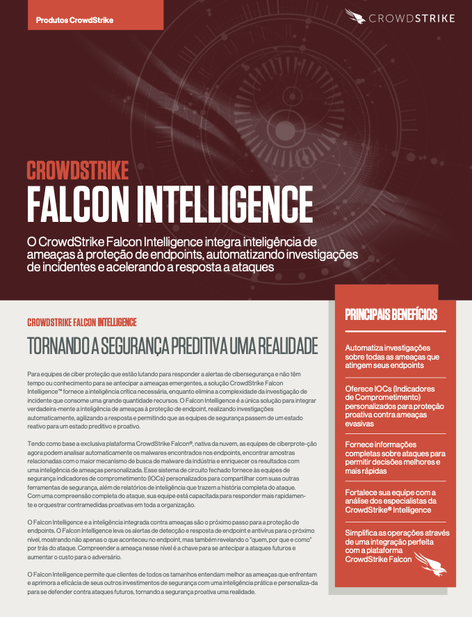 CrowdStrike Falcon® Intelligence | Data Sheet | CrowdStrike